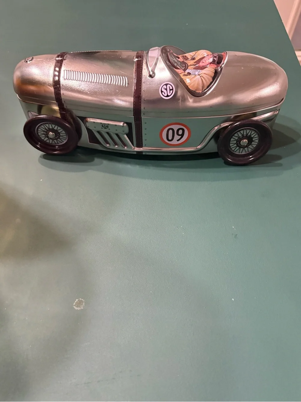 Silver Crane Company Race Car Storage Tin